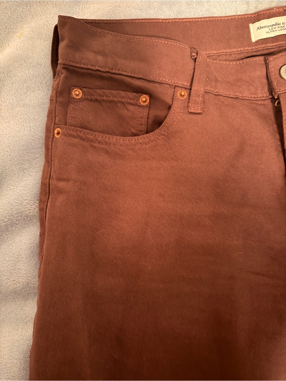 Abercrombie & Fitch Wide-Leg Jeans in Dark Brown - Picture 2 of 3